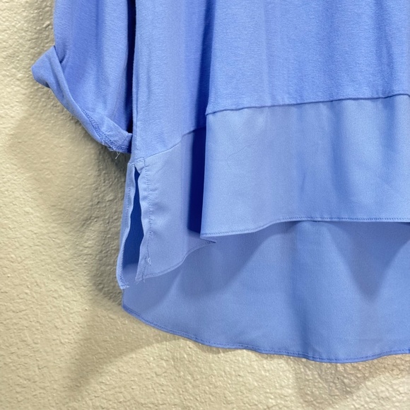 Chico’s Blue High-Low Layered Hem Top Women’s Size 1 (Medium) - Picture 4 of 7
